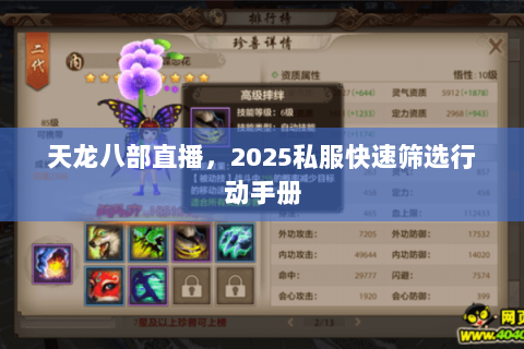 天龙八部直播，2025私服快速筛选行动手册